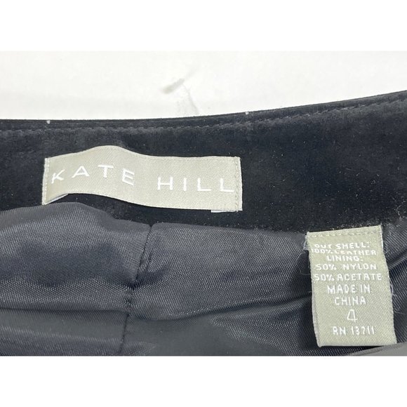 Kate Hill Black suede column skirt size 4 69d - Picture 11 of 14